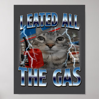 Poster Hilarious Cat Eated Lover Cat Gas I All Silly Sayi