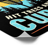 Poster Hilarious Disc Golf - Retro Tree Hitting Humor  (Coin)