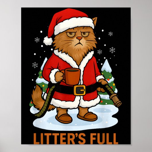 Poster Hilarious Litter’s Full Funny Coffee Cat Lovers Ch (Devant)