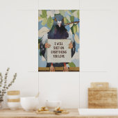 Poster Hilarious Pigeon Bathroom Art Print Quirky Home (Cuisine)