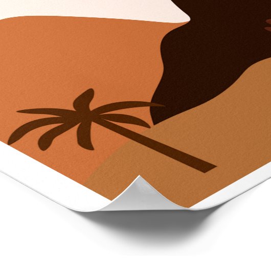 Poster Hill Mountain Plantes Trees (Coin)