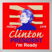 Poster Hillary Clinton 2016 (Devant)