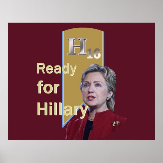 Poster Hillary Clinton 2016 (Devant)