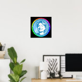 Poster hillary clinton. arc-en-ciel. (Bureau à domicile)