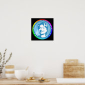 Poster hillary clinton. arc-en-ciel. (Cuisine)