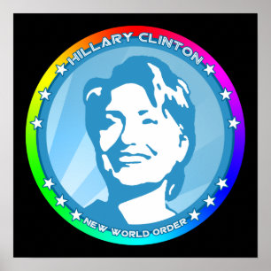 Poster hillary clinton. arc-en-ciel.