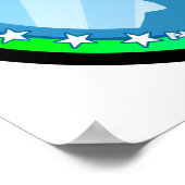 Poster hillary clinton. arc-en-ciel. (Coin)