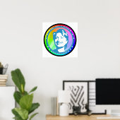 Poster hillary clinton. arc-en-ciel. (Bureau à domicile)