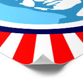Poster hillary clinton bleuBubble rougeRays (Coin)