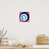 Poster hillary clinton bleuBubble rougeRays (Cuisine)