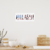 Poster Hillary Clinton bokeh (Cuisine)
