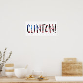 Poster Hillary Clinton bokeh (Cuisine)