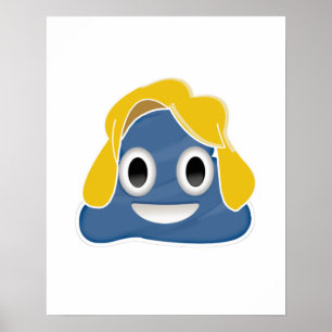 Poster Hillary Clinton Caca Bleu - -