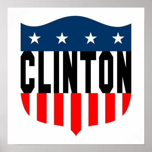 Poster hillary clinton étoiles et rayures (Devant)
