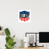 Poster hillary clinton étoiles et rayures (Bureau à domicile)