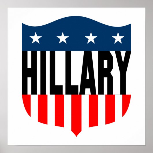 Poster hillary clinton étoiles et rayures (Devant)
