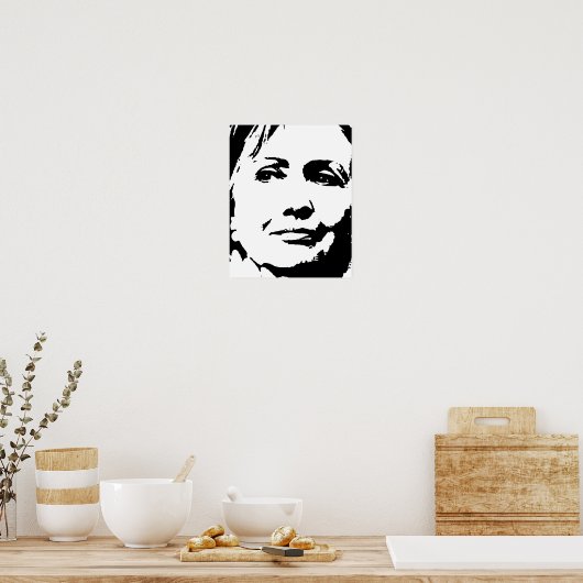POSTER HILLARY CLINTON INK ART (Cuisine)