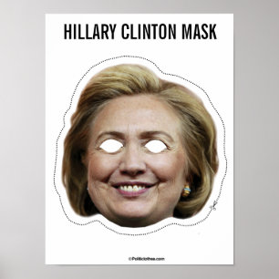Poster Hillary Clinton : le masque coupé