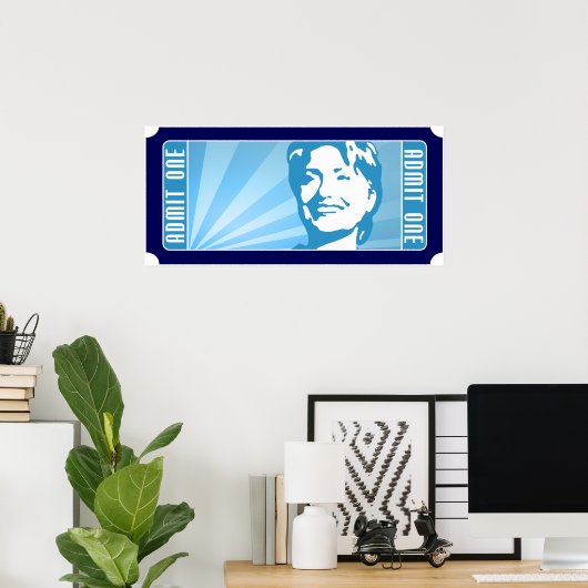 Poster hillary clinton. le ticket. (Bureau à domicile)