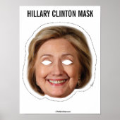 Poster Hillary Clinton - Masque (Devant)
