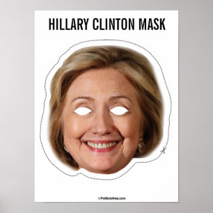 Poster Hillary Clinton - Masque