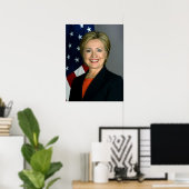 Poster Hillary Clinton Portrait officiel (Bureau à domicile)