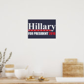 Poster Hillary Clinton pour le président (Cuisine)