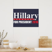 Poster Hillary Clinton pour le président (Cuisine)