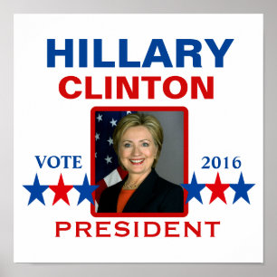 Poster Hillary Clinton pour le président 2016
