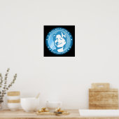 Poster hillary clinton : rayons bleus : (Cuisine)