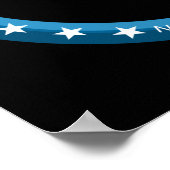 Poster hillary clinton : rayons bleus : (Coin)