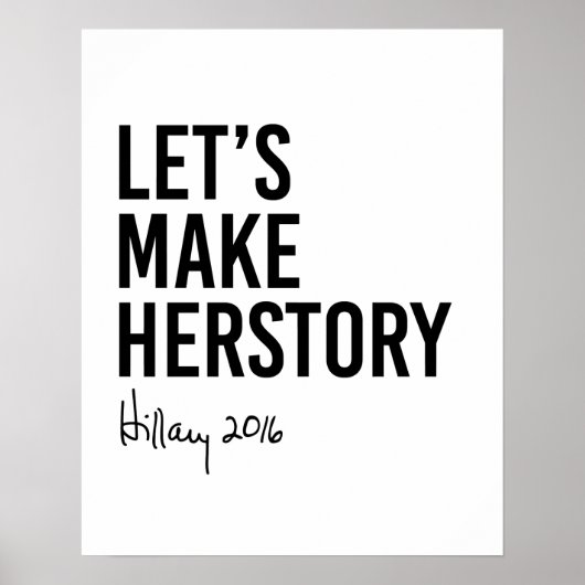 Poster Hillary - Faisons son Herstory - (Devant)