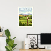 Poster Hillsboro Oregon vintage (Bureau à domicile)