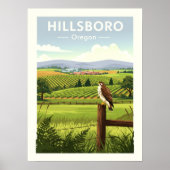 Poster Hillsboro Oregon vintage (Devant)
