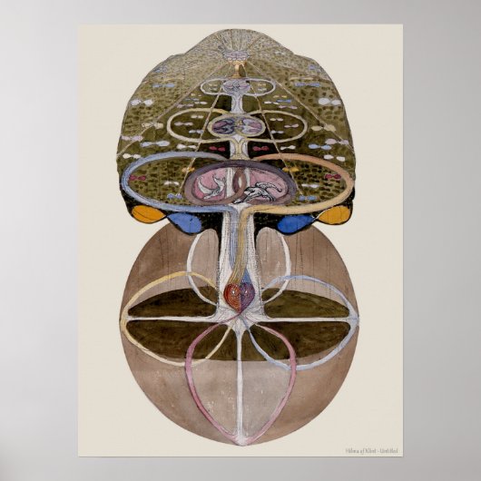 Poster Hilma af Klint - Arbre de la connaissance, no 1 (Devant)
