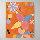 Poster Hilma af Klint Orange Art Abstrait (Devant)