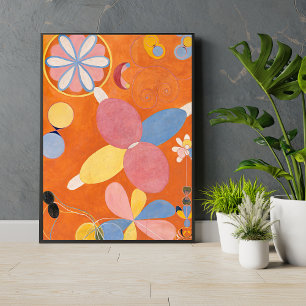 Poster Hilma af Klint Orange Art Abstrait