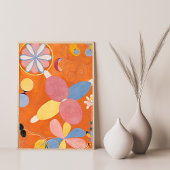 Poster Hilma af Klint Orange Art Abstrait