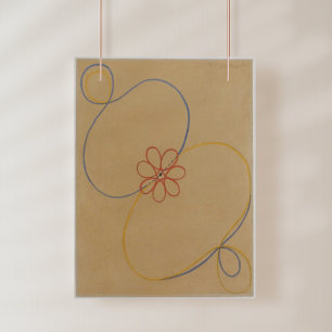 Poster Hilma Af Klint, Seven Point Star No5, Art Abstrait