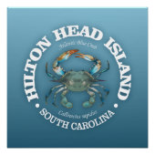 Poster Hilton Head (crabe bleu) (Devant)