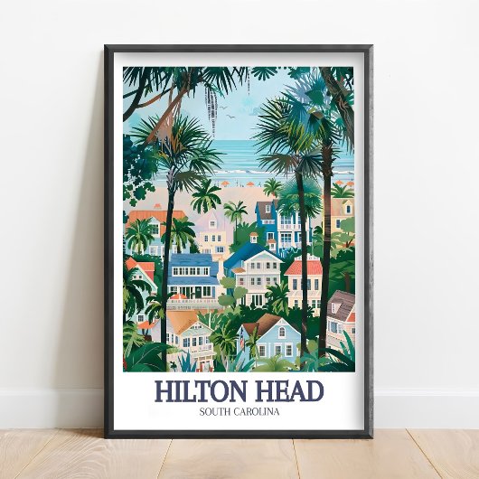 Poster Hilton-Head Impression-Affiche de Hilton Head-Coli