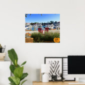 Poster Hilton Head Island Harbour Town Marina Bonjour Aut (Bureau à domicile)