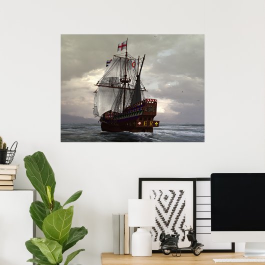 Poster Hind dorée (Bureau à domicile)