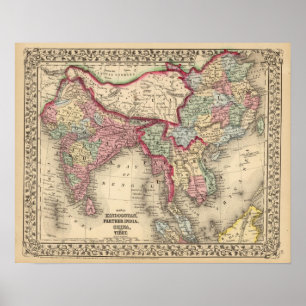 Poster Hindoostan, Inde, Chine, Tibet