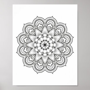 Poster Hindouisme Bouddhisme Mandala de l'étoile