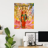 Poster Hindu Trois Déesses Grande toile Imprimée (Bureau à domicile)