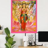 Poster Hindu Trois Déesses Grande toile Imprimée (Bureau à domicile)
