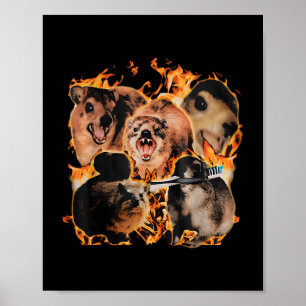 Poster Hinged Rock Hyrax Awawa Animal Humour Rétro Hommes