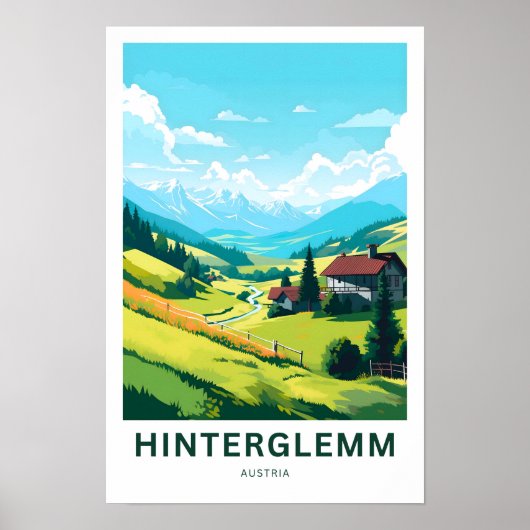 Poster Hinterglemme Autriche Imprimer (Devant)