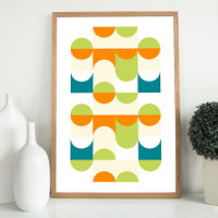 Hip Abstrait demi-cercles Wavy Mosaic Art Motif